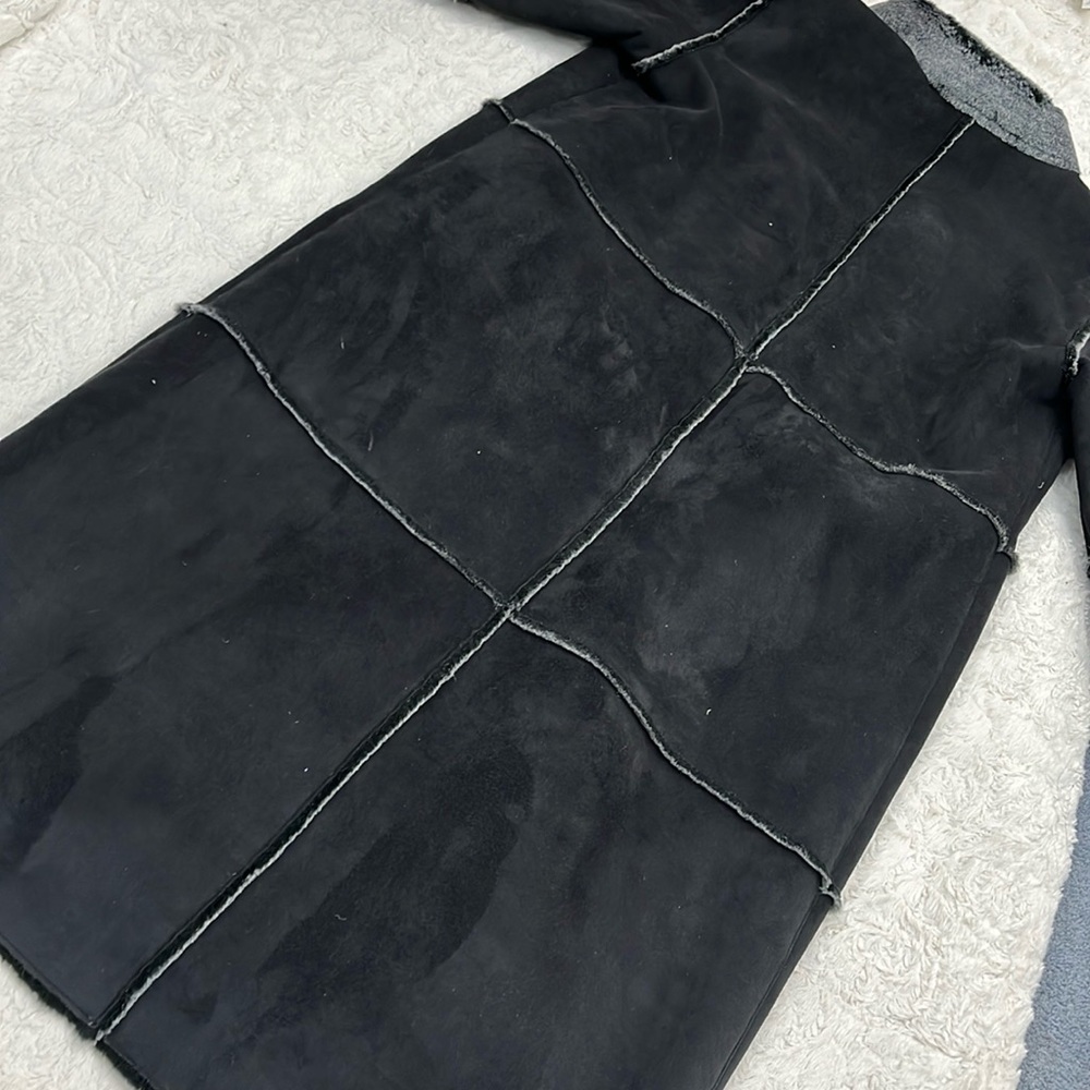 Vintage Full Length Shearling Patchwork Jacket - image 8